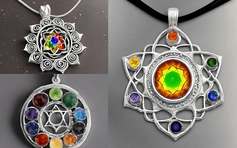 chakra pendant, silver chakra pendant, sterling silver chakra pendant, sterling silver jewelry