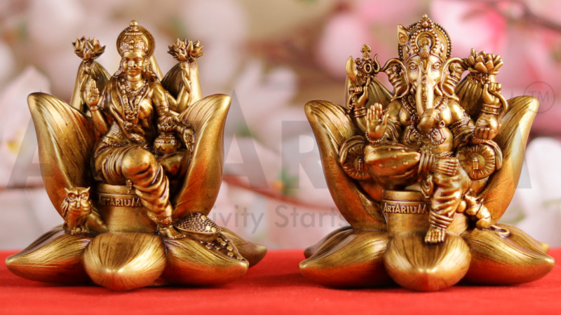 Laxmi and Ganesh Murti: The Divine Duo of Wealth and Wisdom