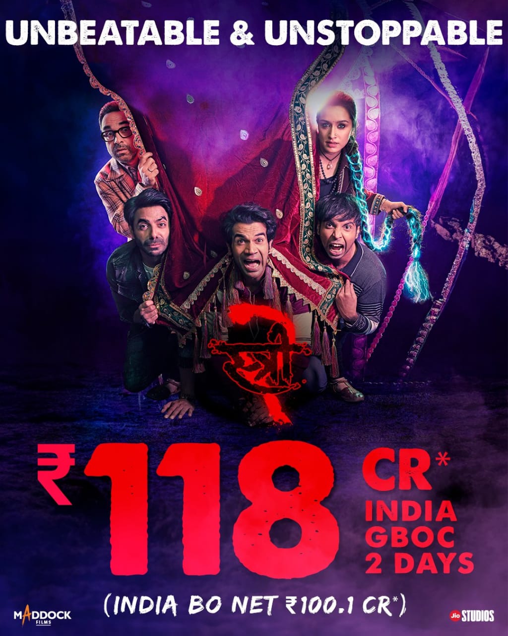 Stree 2: Unstoppable Hit 100cr in Just Two Days